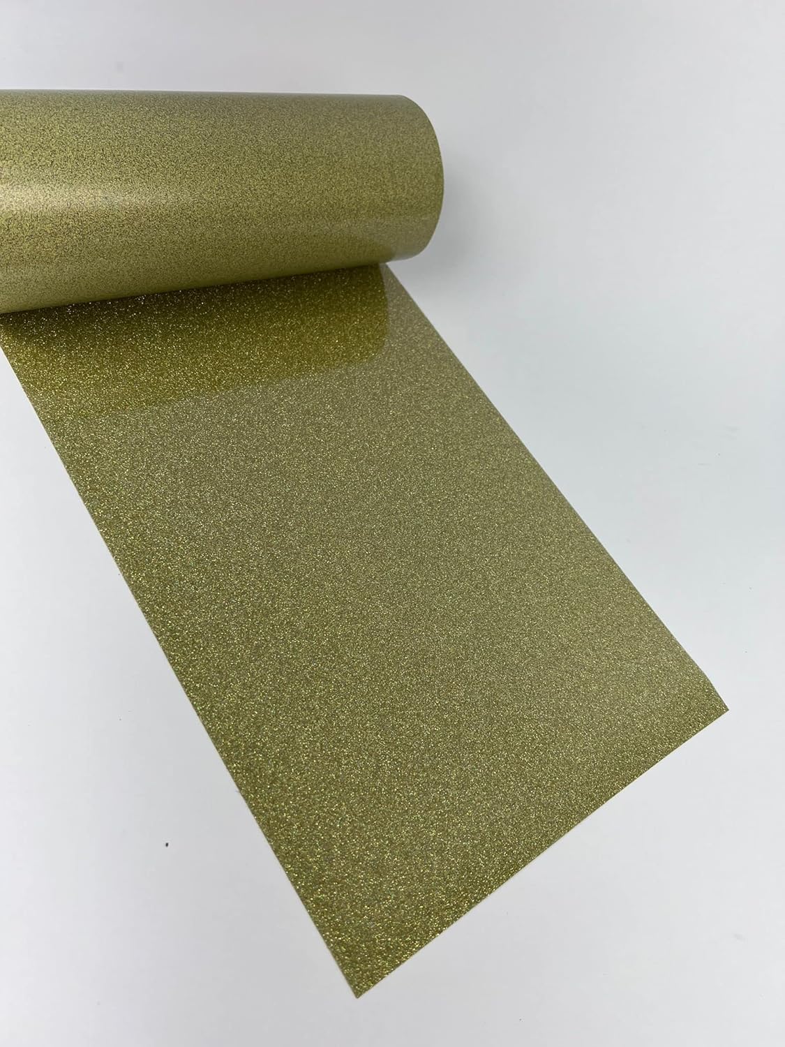 New Glitter Heat Transfer Vinyl -Holo Gold- 10" x 1Ft, 2, 3, 5, 10 Yards (1 Foot) (5 Yards)