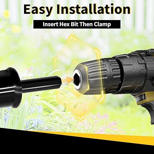 Vista 19 de TCBWFY Broca de taladro de 4 x 12 pulgadas para plantar y cavar agujeros, planta de jardín, bulbo rápido, broca de taladro de tierra o excavadora