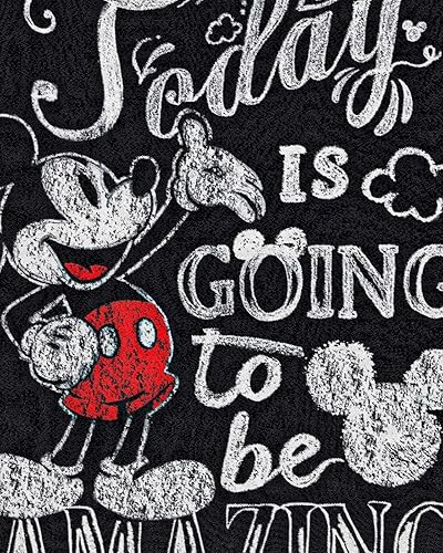 Miniatura 10 de Disney Mickey y Minnie Mouse - Manta de tapiz tejida "Winter Skate", 48 x 60 pulgadas, multicolor