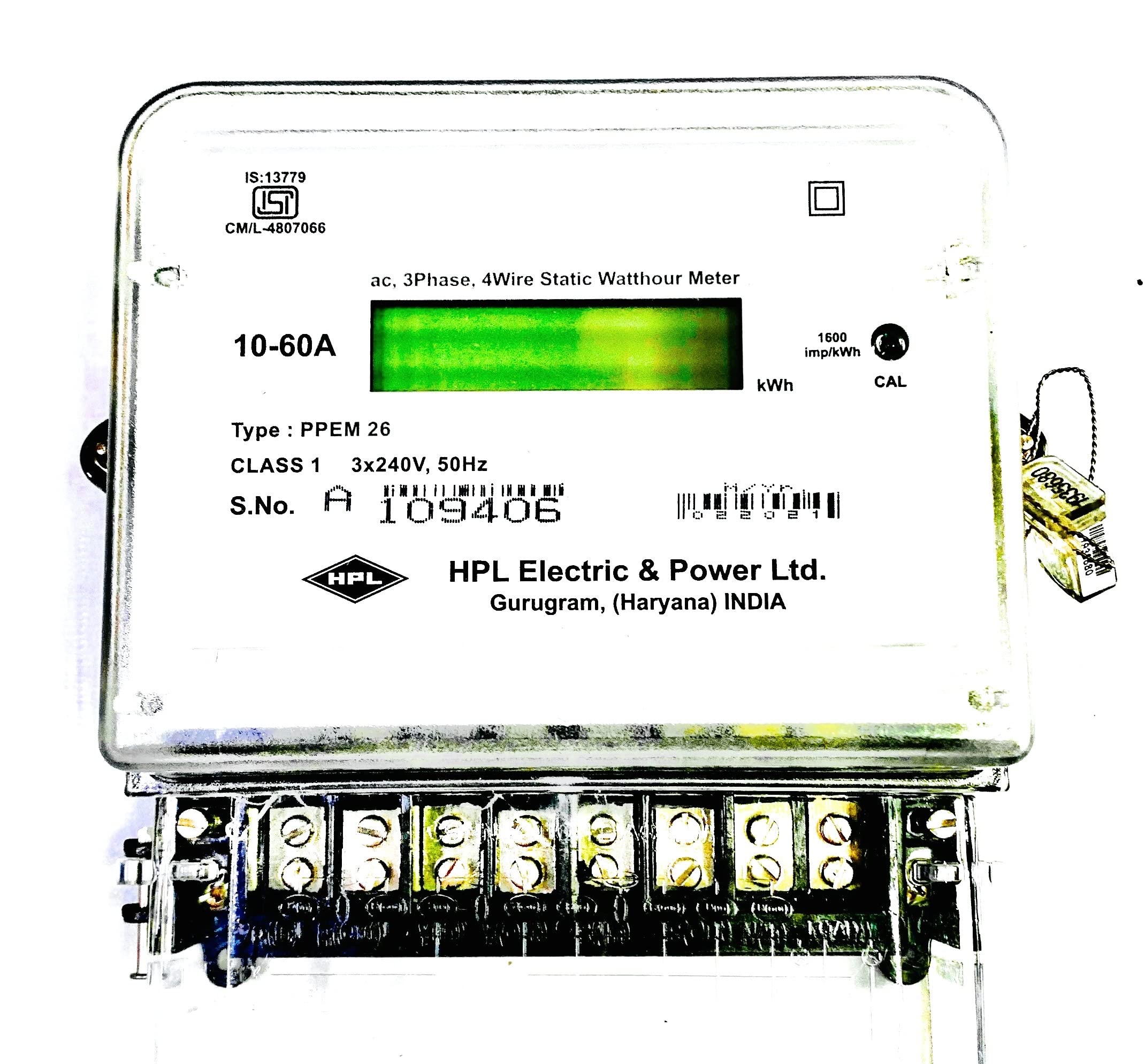Hpl Three Phase Electronic Energy Sub Energy Meter LCD Display (Rated Current- 10-60 Amp) (B09XBKKLB2) Amazon Price History, Amazon Price Tracker