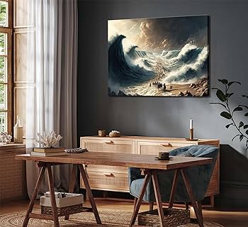 Amazon.co.jp: 額入りモダンキリスト教キャンバスウォールアート