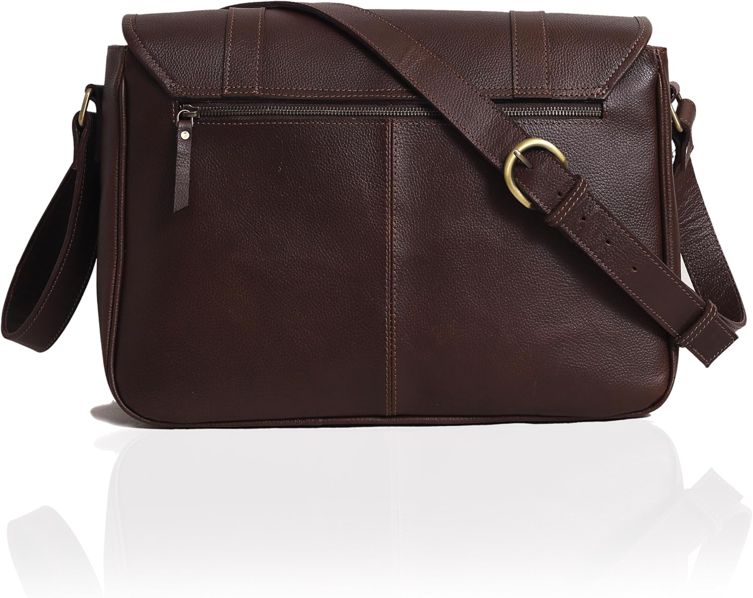 Leather Farm Messenger Bag for Men & Women 16 Inch – Premium Vintage Handmade Laptop Briefcase Satchel, Mens Leather Shoulder Crossbody Bag, Genuine Leather Computer Bag with Adjustable Strap Brown - Image 5
