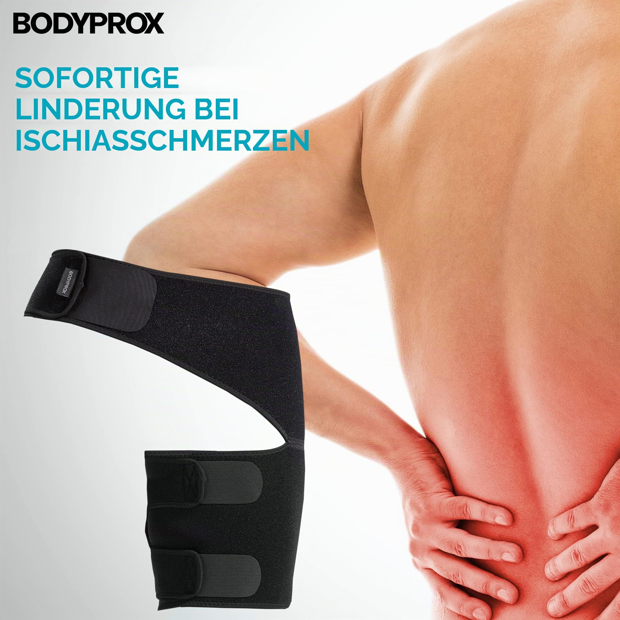 Bodyprox Groin Wrap, verstellbare Unterstützung für Hüftschmerzen, Griffe, Oberschenkel und Ischiasnerv