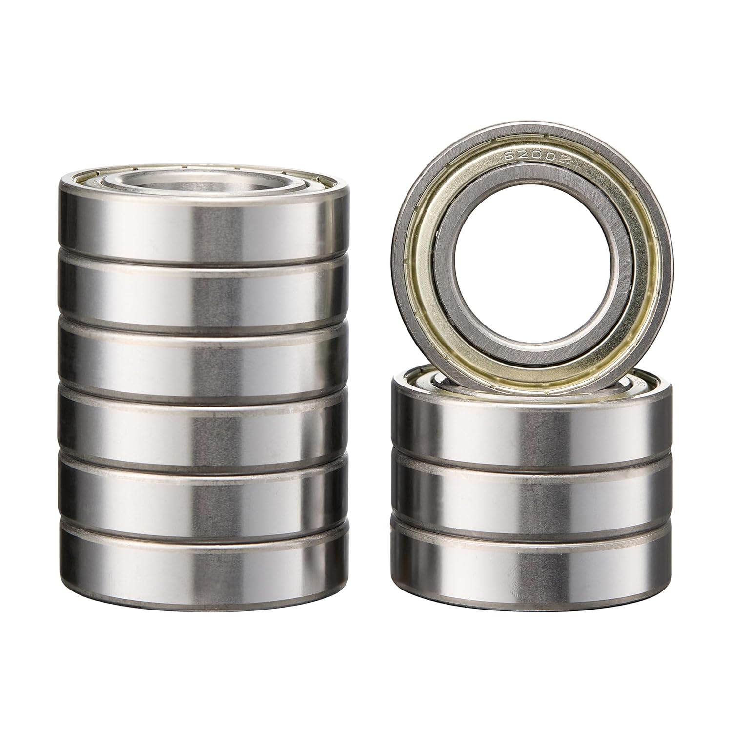 6208-ZZ Bearing 5 Pack Double Sealed Deep Groove Ball Bearings,40x80x18mm,Pre-Lubricated for High RPM(ZZ, 6208)