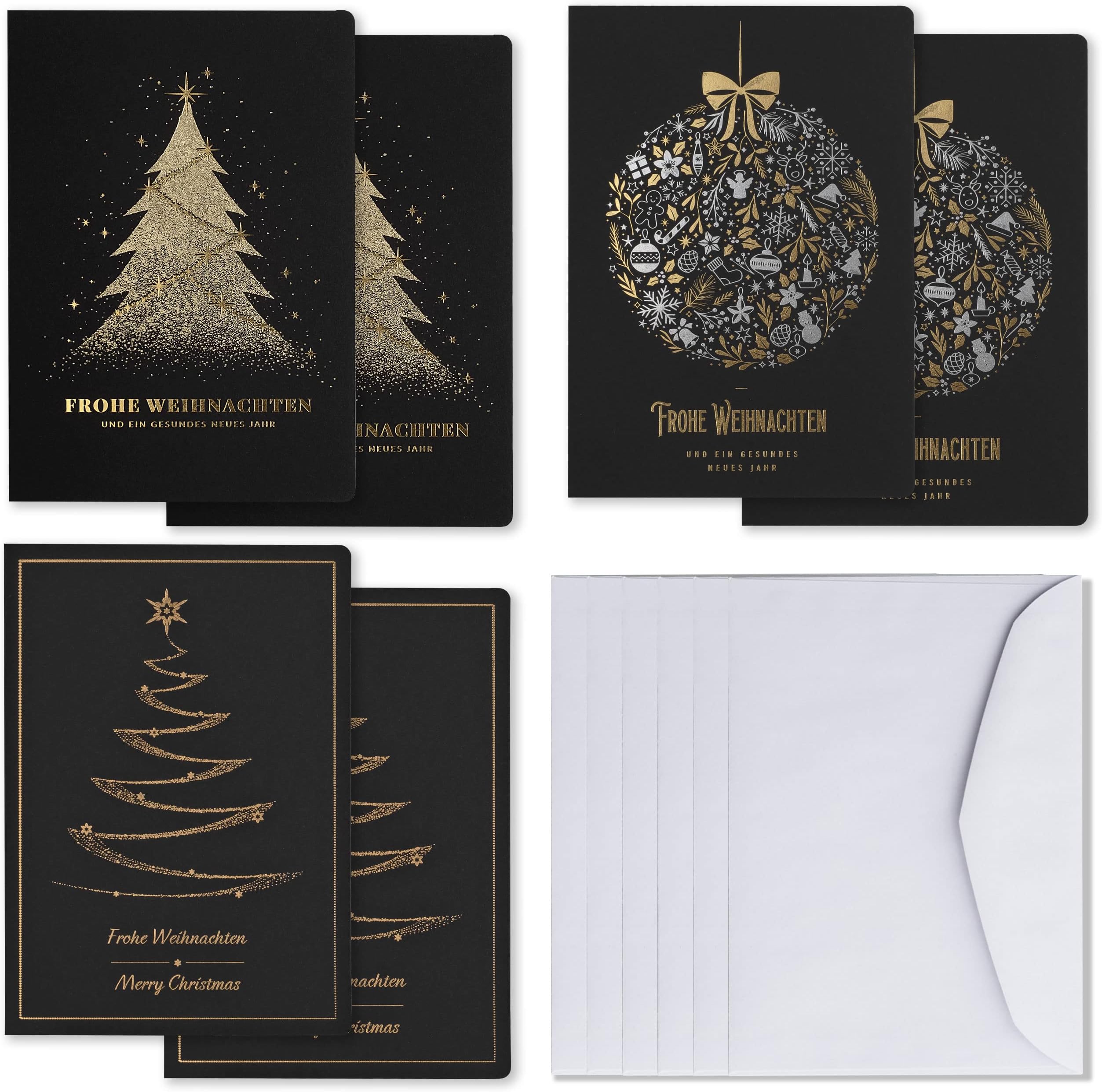 Art Nuvo - Exclusive Christmas cards - A set of 6 cards, made on elegant paper with light beige inserts and envelopes, 120 x 170 mm