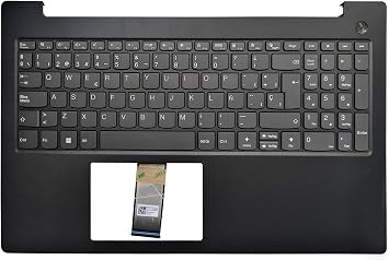 Laptop Spanish Keyboard Compatible for Lenovo IdeaPad V15 G2-ITL V15 G2-ALC V15 G2-IJL AP21S000100 Black Palmrest Upper Cover No TouchPad 5CB1B96484 5CB1B96453