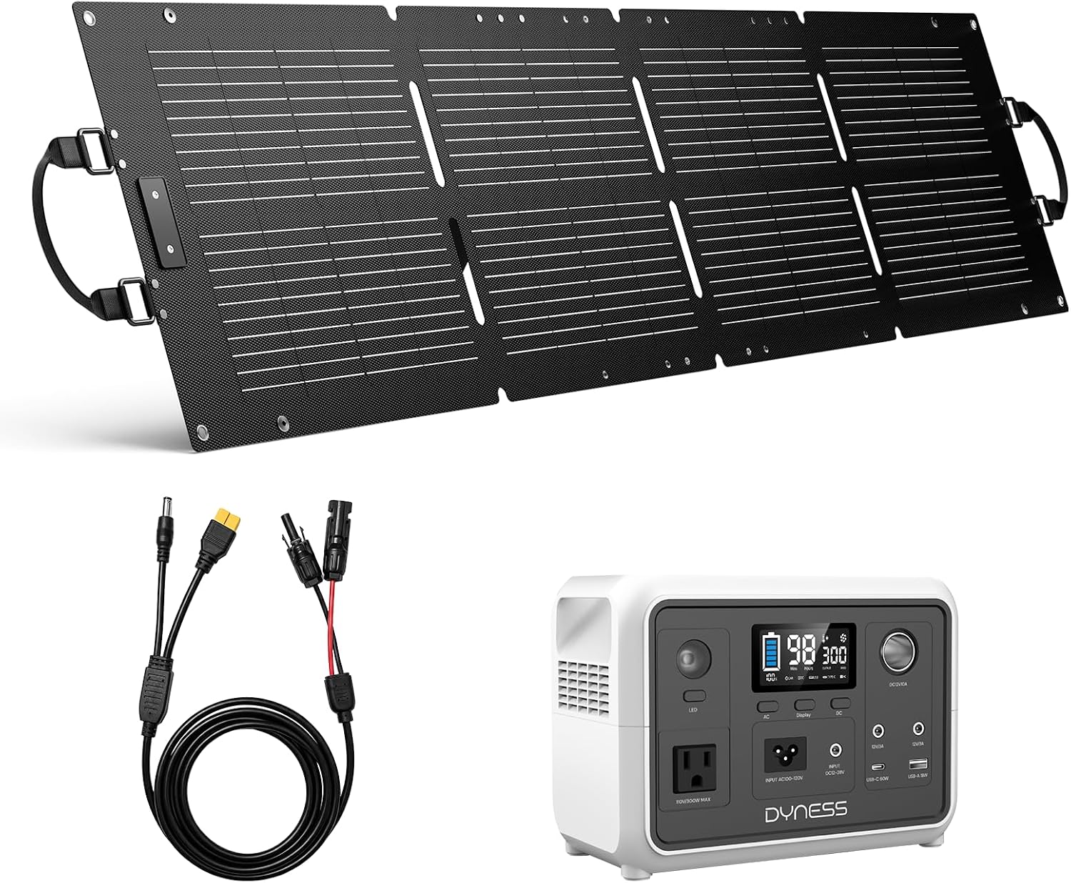 Estación de energía portátil DYNESS 300W con panel solar plegable 100W miniatura 1