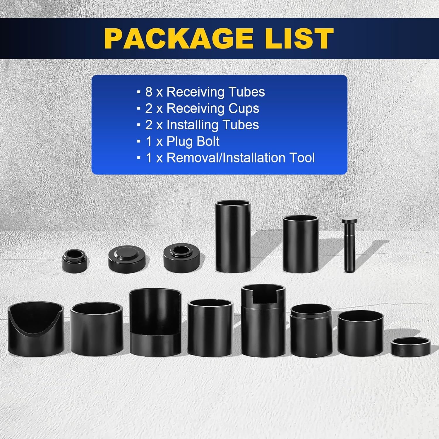 DASBET 14PCS Master Ball Joint Remover Installer Adapter Tool Set, Ball Joint Press Kit for Removal & Installation, Ball Joint Service Tool Compatible with Most 2WD & 4WD Cars, Trucks & SUVs