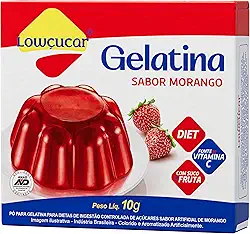Lowcucar Gelatina Zero Morango 10G