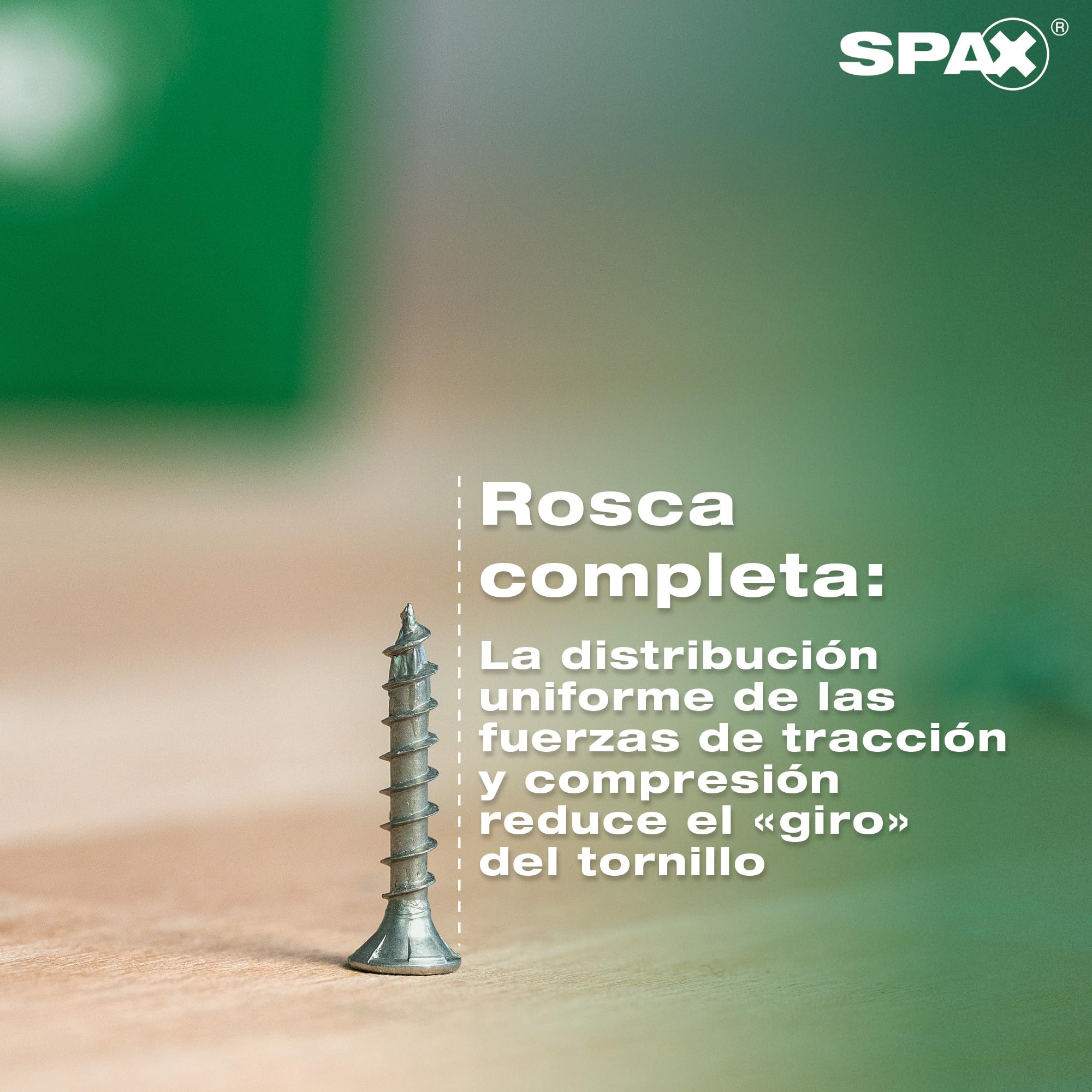 SPAX Tornillo Universal 4 x 50 mm, Z2, 360 pzas., Cabeza Avellanada, WIROX | Tornillos para madera con rosca completa, punta 4CUT y perfil ondulado para un atornillado rápido sin taladrado previo