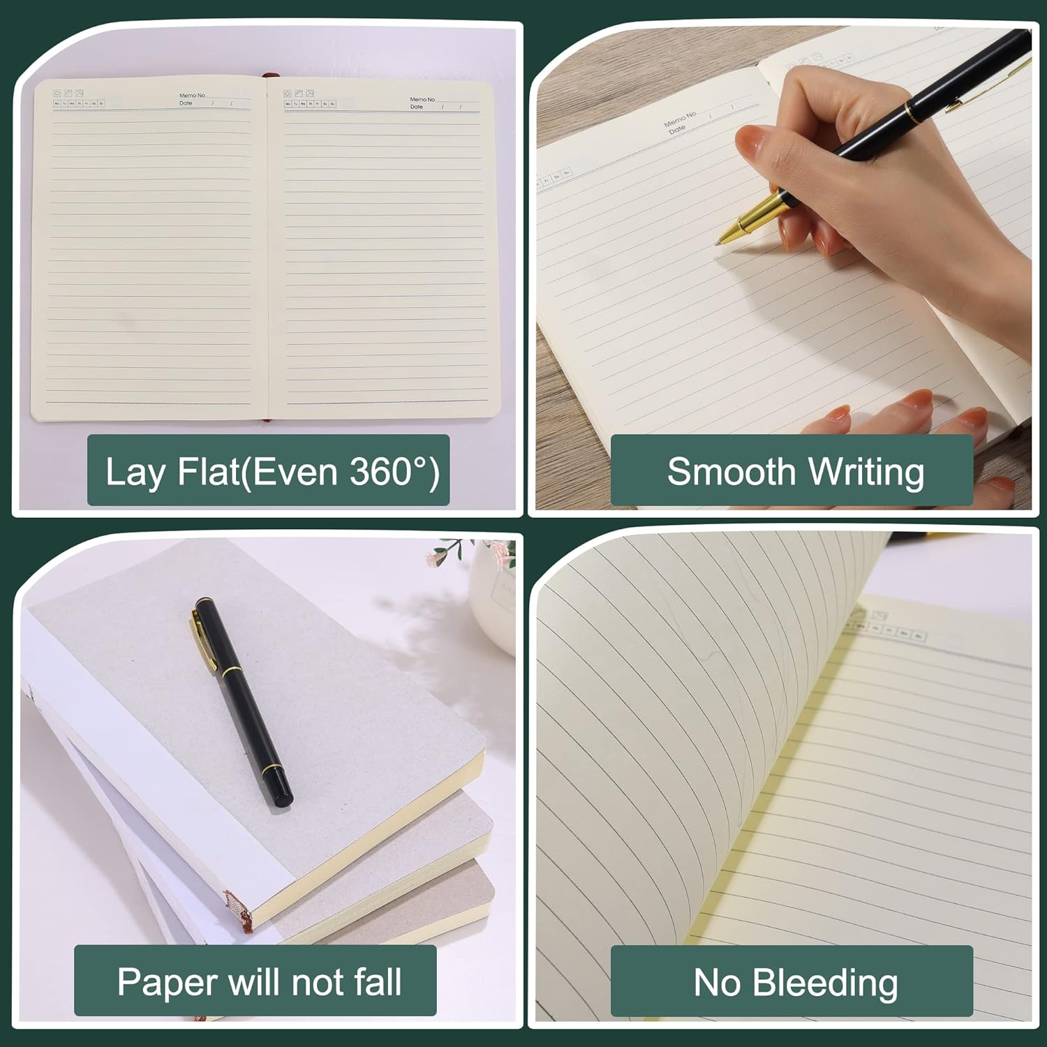 Fanery Sue College Ruled Lined Journal/Notebook Refill – 5.5x8.1 (A5) Ruled Journal Refill Paper - Travelers Notebook Refills – 200 Pages 100gsm Thick Paper
