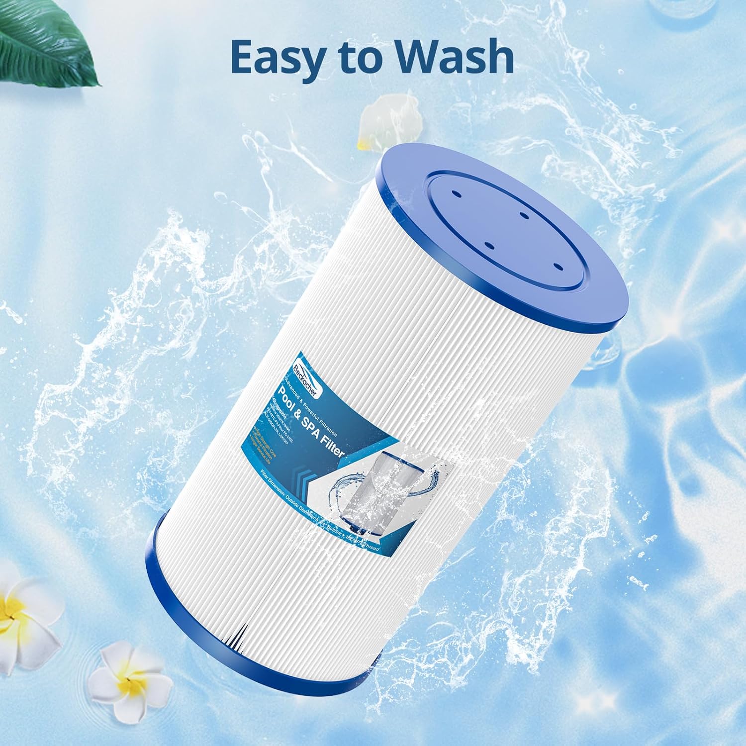 FC-2402 Hot Tub Spa Filter, Compatible with Watkins 303279, PFF42TC-P4, 78460, FC-2402, Lifesmart, Freeflow, AquaTerra, Hydromaster, Grandmaster, Simplicity, Bermuda Hot Tub Filters, 2 Pack - Image 5