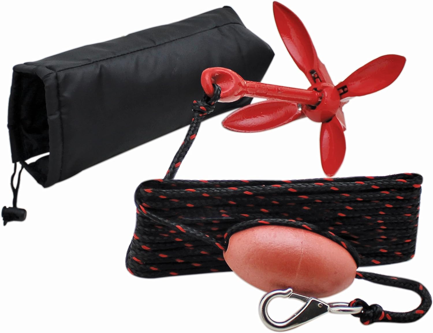 Extreme Max 3006.6548 BoatTector Complete Grapnel Anchor Kit for Small Boats, Kayaks, PWC, Jet Ski, Paddle Boards, etc. -3.5 lbs : Sports & Outdoors