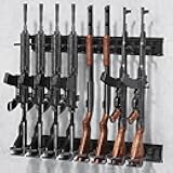 GUIBUKEYAN Gun Rack for Wall, Heavy Duty Steel Gun Wall Mount, Adjustable 4/8/12 Slot Indoor Gun Racks Securely Hold Shotguns Rifles Rack for Home Garage Office or Retail Shop