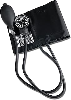 Labtron Labstar Latex-Free Sphygmomanometer - Manual Blood Pressure Monitor with Adult Cuff - Black, 200BK