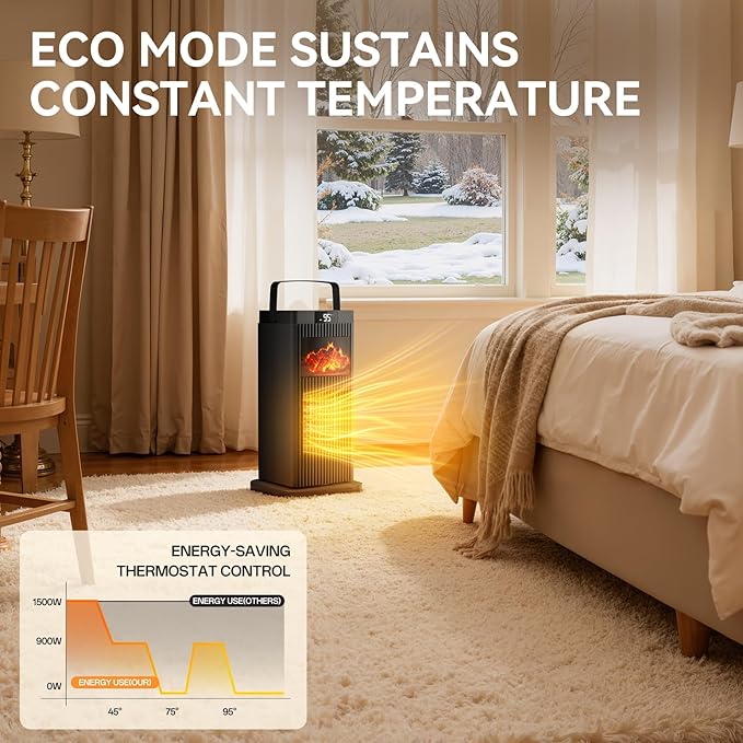 Calefactor Eléctrico Portátil Cerámico PTC 1500W 120V miniatura 6