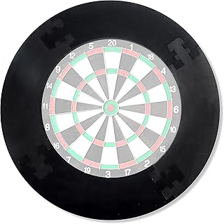 Trademark Innovations Dartboard Protector, Black, 1" Thick EVA Foam, 28.3" OD, 17.7" ID, Reversible, 4-Piece Backboard