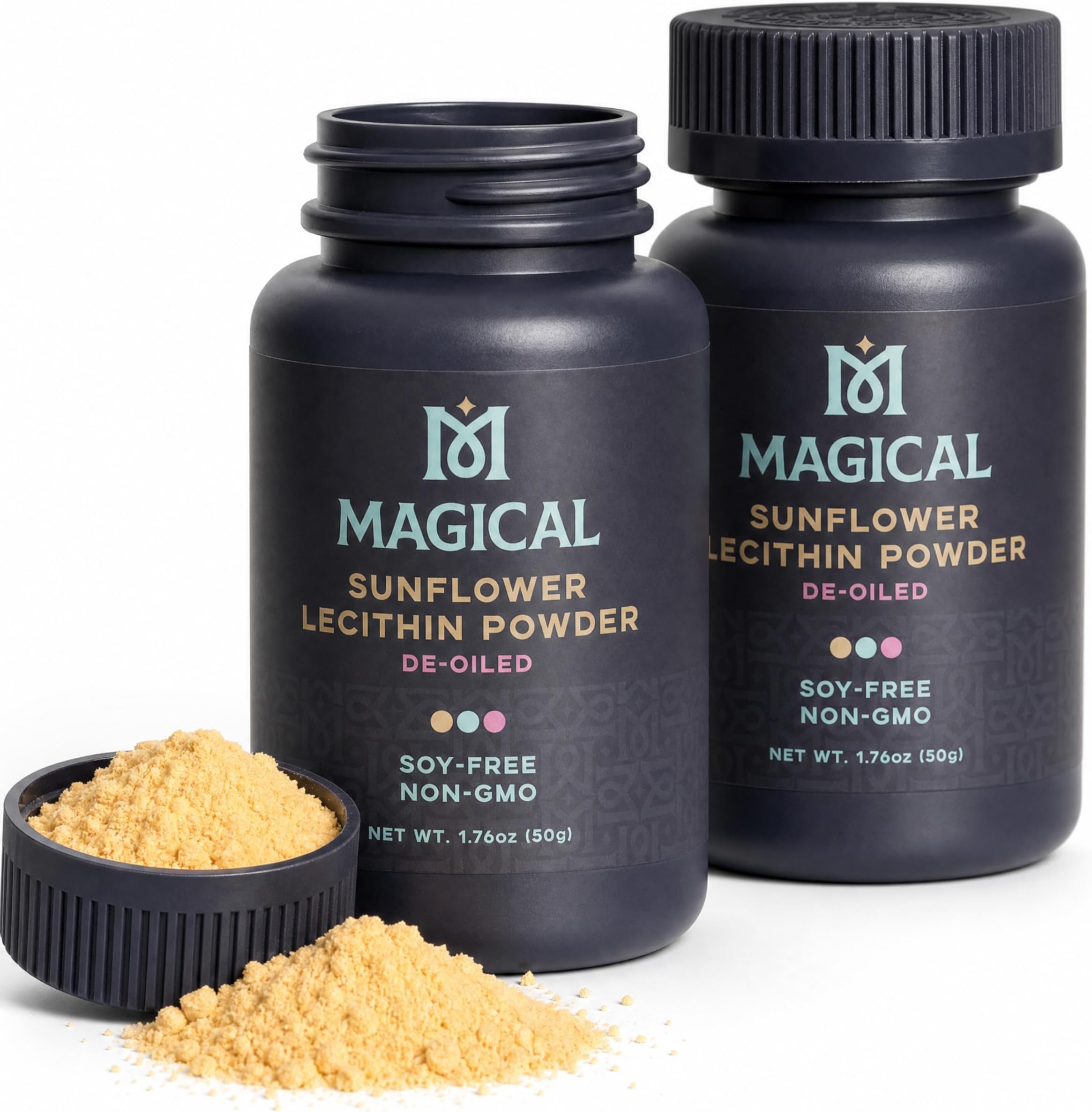 MAGICAL BUTTER Sunflower Lecithin Powder 3.52 oz 2-Pack, Non-GMO Vegan