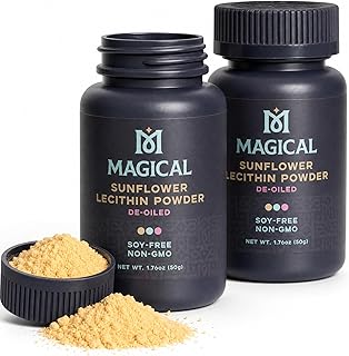 MAGICAL BUTTER Sunflower Lecithin Powder 3.52 oz (2-Pack), Soy-Free Non-GMO Vegan Kosher Professional Emulsifier