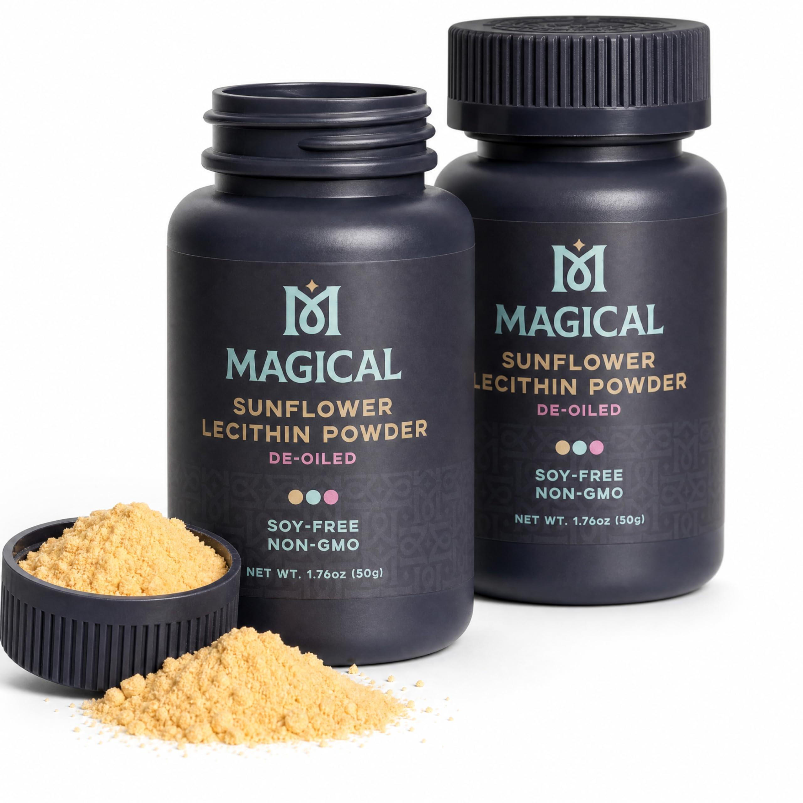 MAGICAL BUTTER Sunflower Lecithin Powder 3.52 oz 2-Pack, Non-GMO Vegan 1.76 Ounce (Pack of 2)