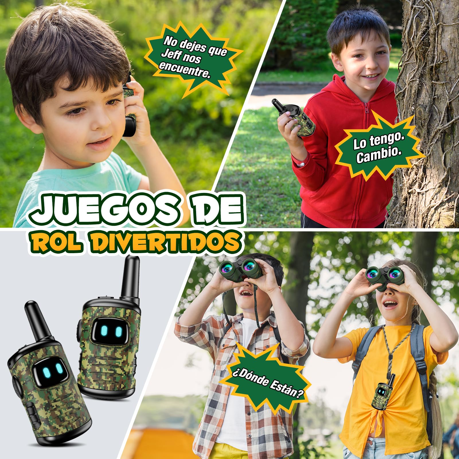 Dislocati Kit De Explorador Con Prismáticos 8x21, Lupa 3x Y Silbato Con Brújula – Regalo Para Niños De 3 A 12 Años