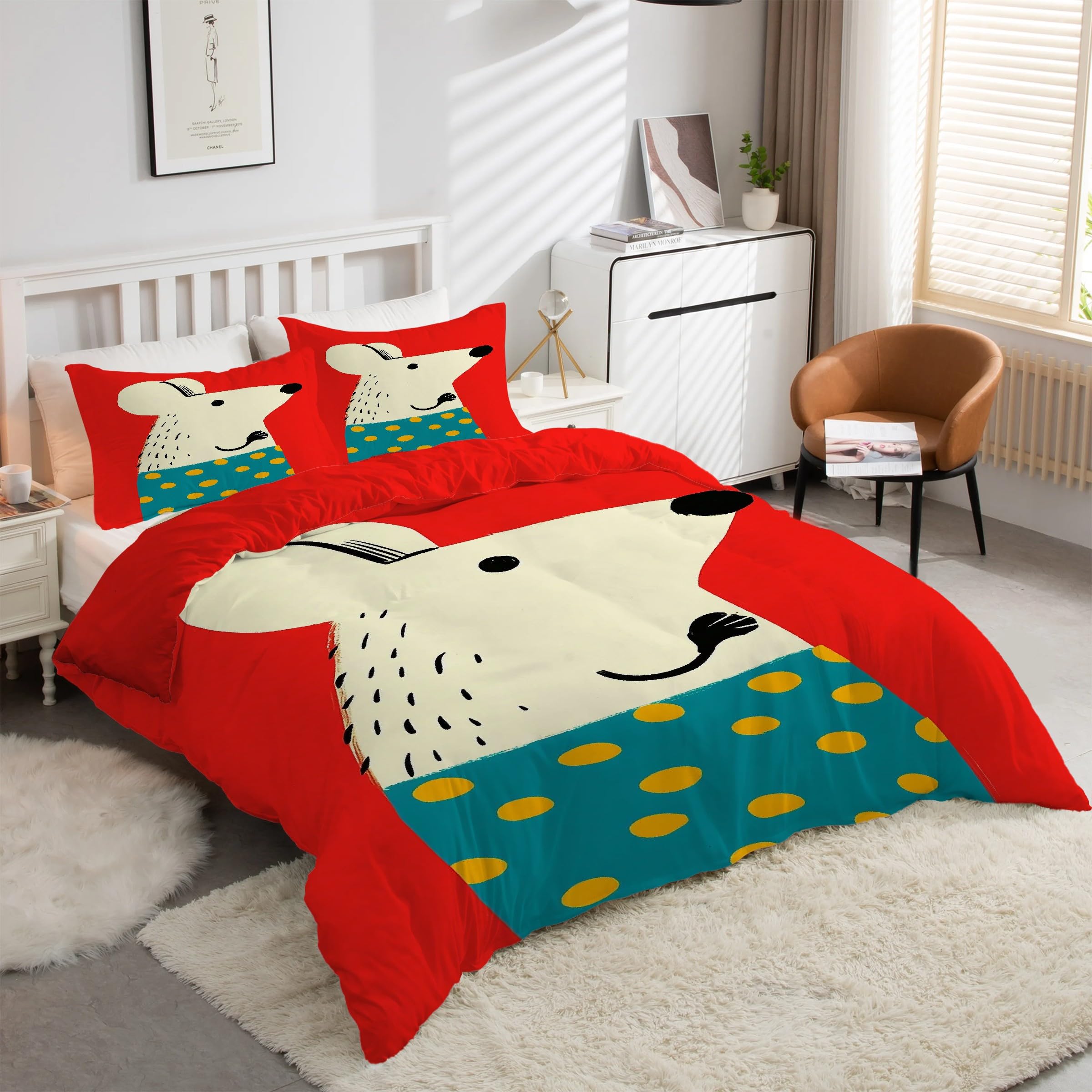 Housse de couette 240x260 et parure de lit adulte avec fermeture éclair pratique