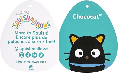 Miniatura 6 de Squishmallows Peluche original de Sanrio Chococat de 14 pulgadas, peluche oficial de Jazwares grande y ultrasuave