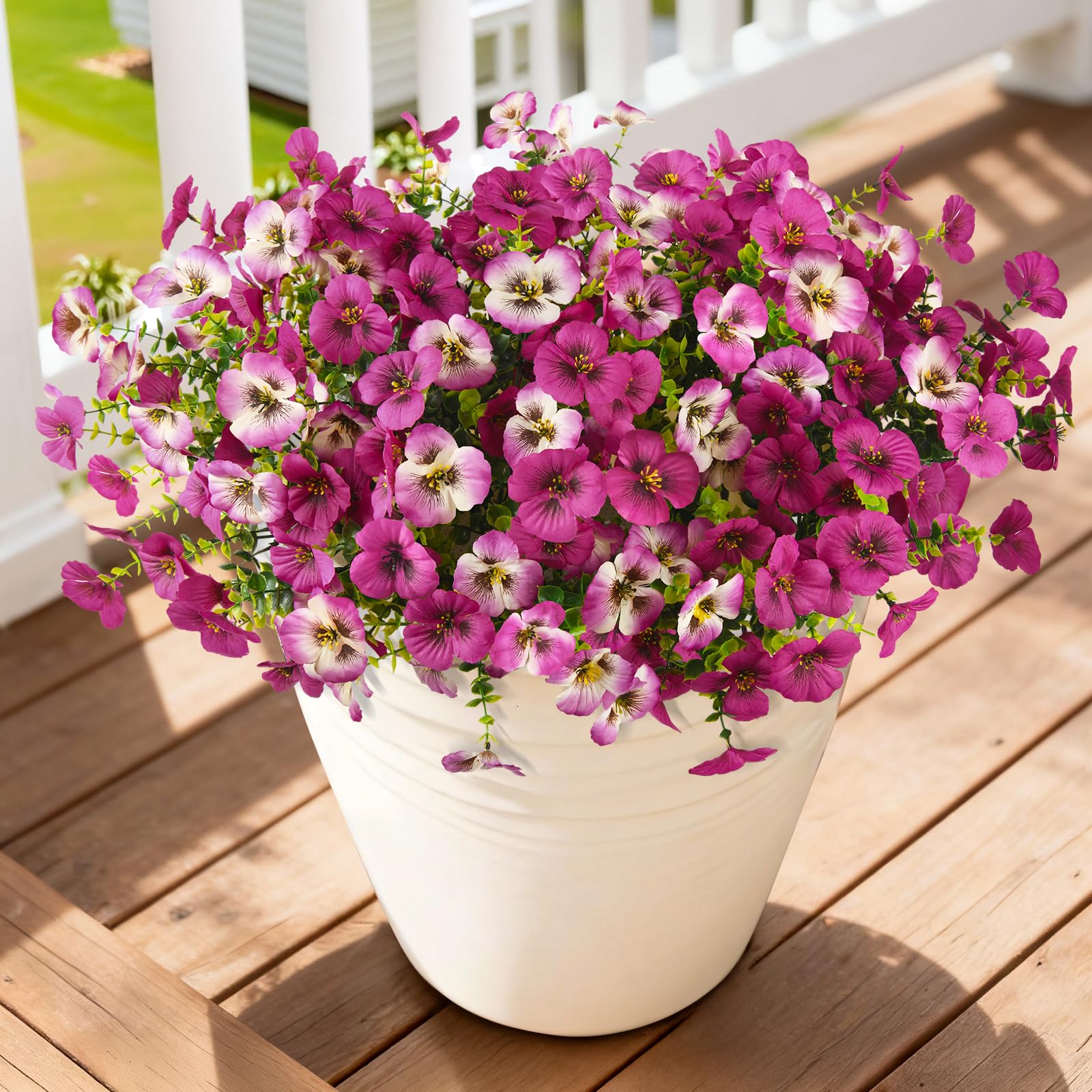 INQCMY Artificial Fake Pansy Flowers
