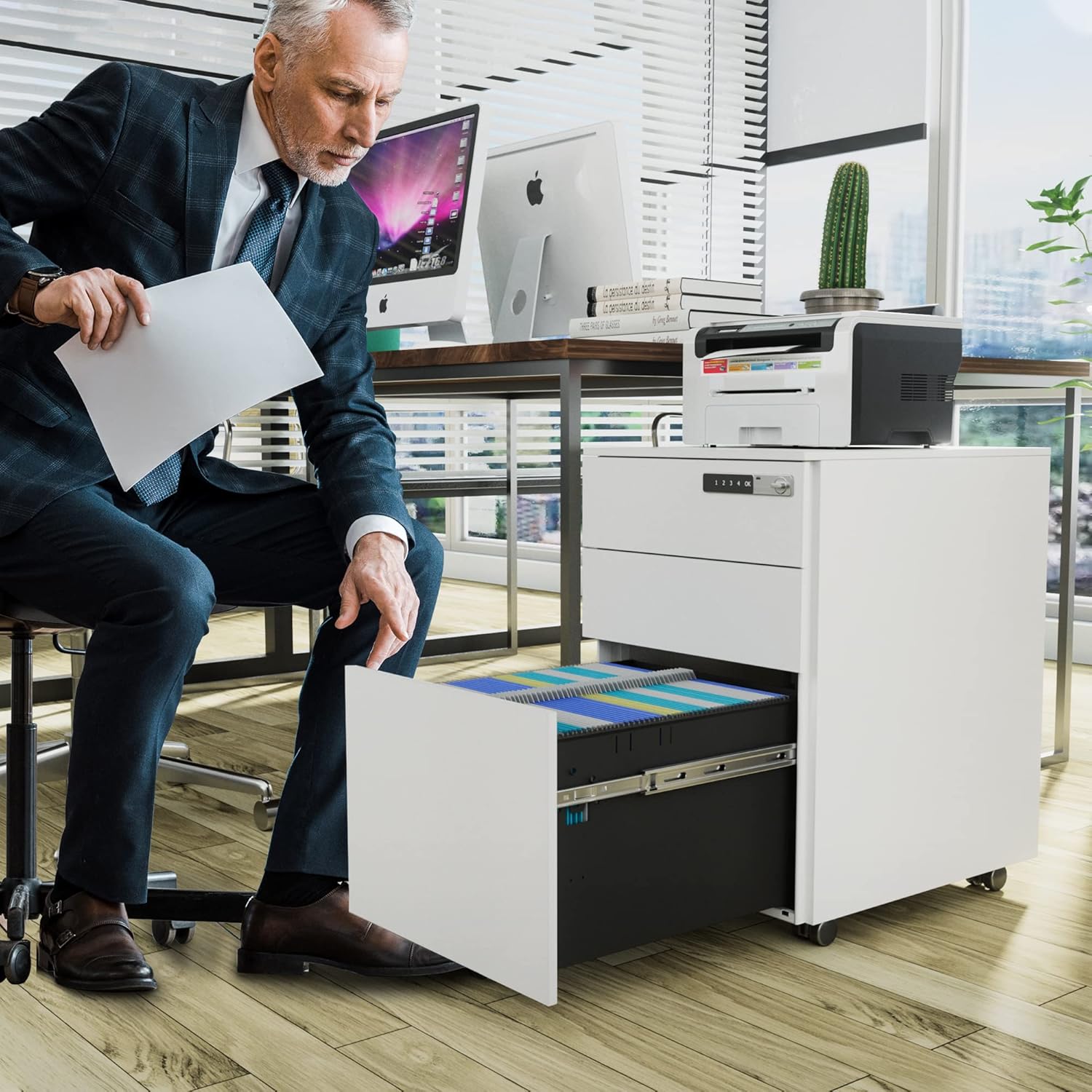 Buy YITAHOME 3Drawer Mobile File with Smart Lock, Filing