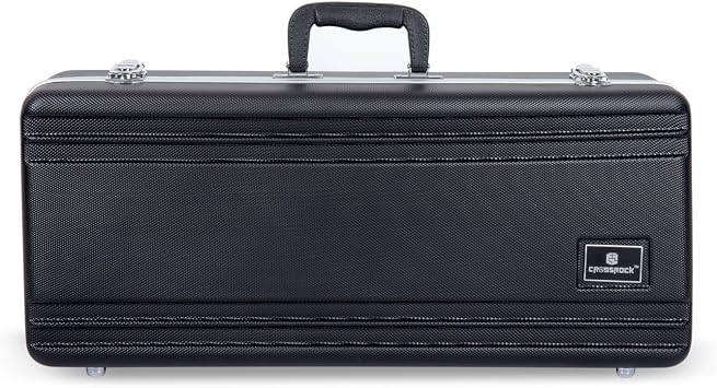 Crossrock CRA860TSBK-R Tenor Saxophone Case-Rectangular ABS Molded with Single Shoulder Strap, Black
