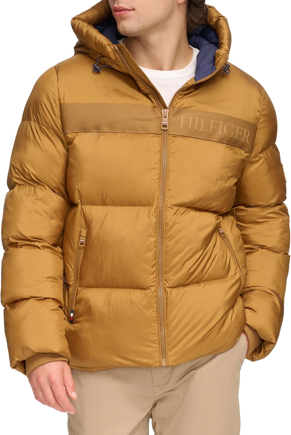 Tommy Hilfiger Men's Tommy Hilfiger Men's Ghost Logo Print Puffer Jacket