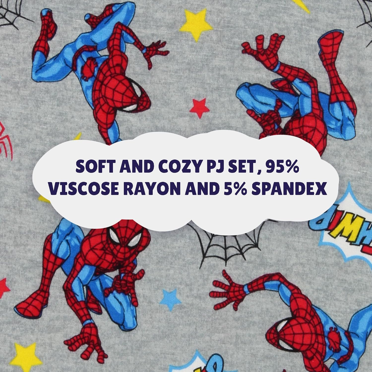 Marvel Spider-Man Toddler Boys Short Sleeve Viscose Pajama Set - Image 4