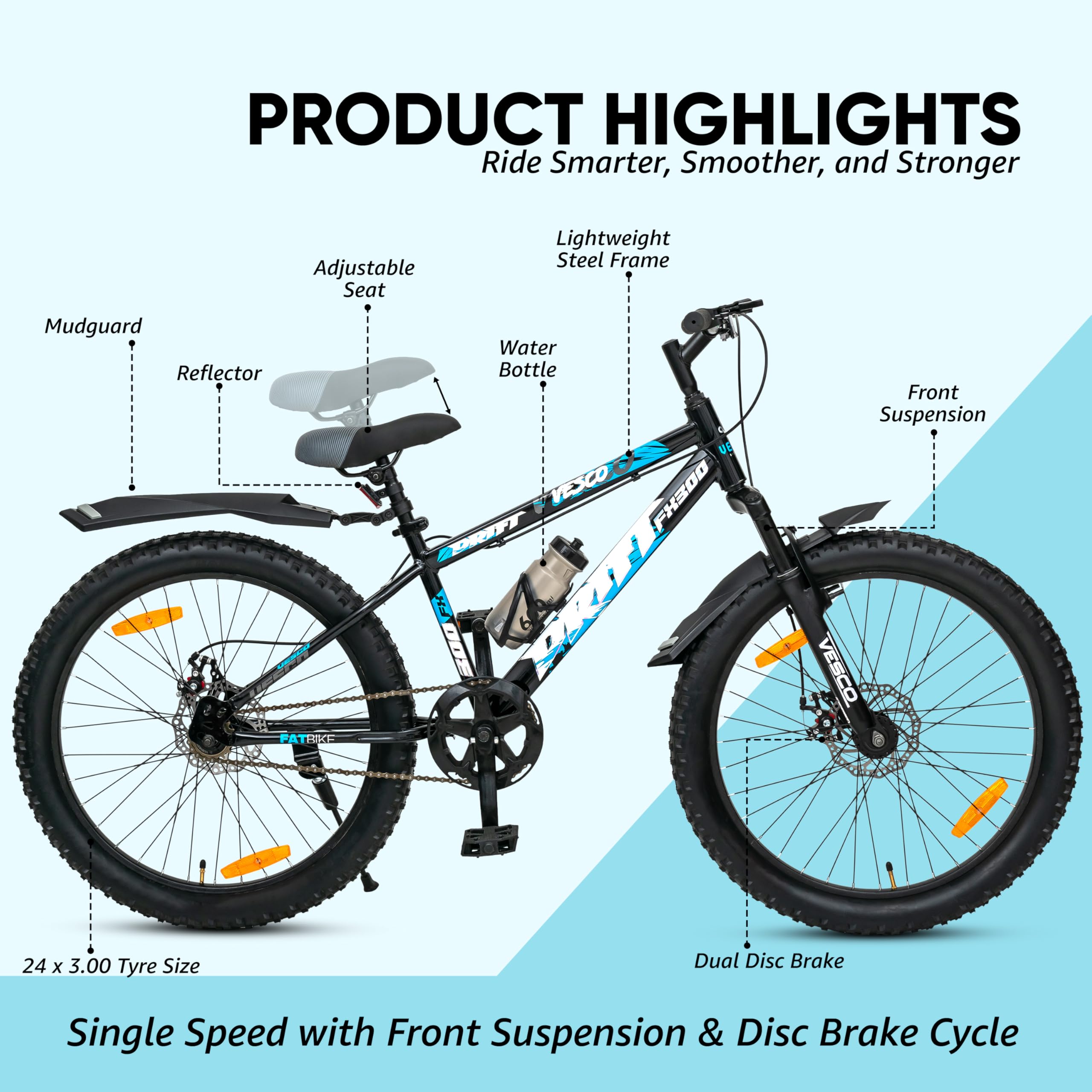 Vesco Drift Is A 24 Inch Bike Good For Adults Kids Bikes 24 Inch
