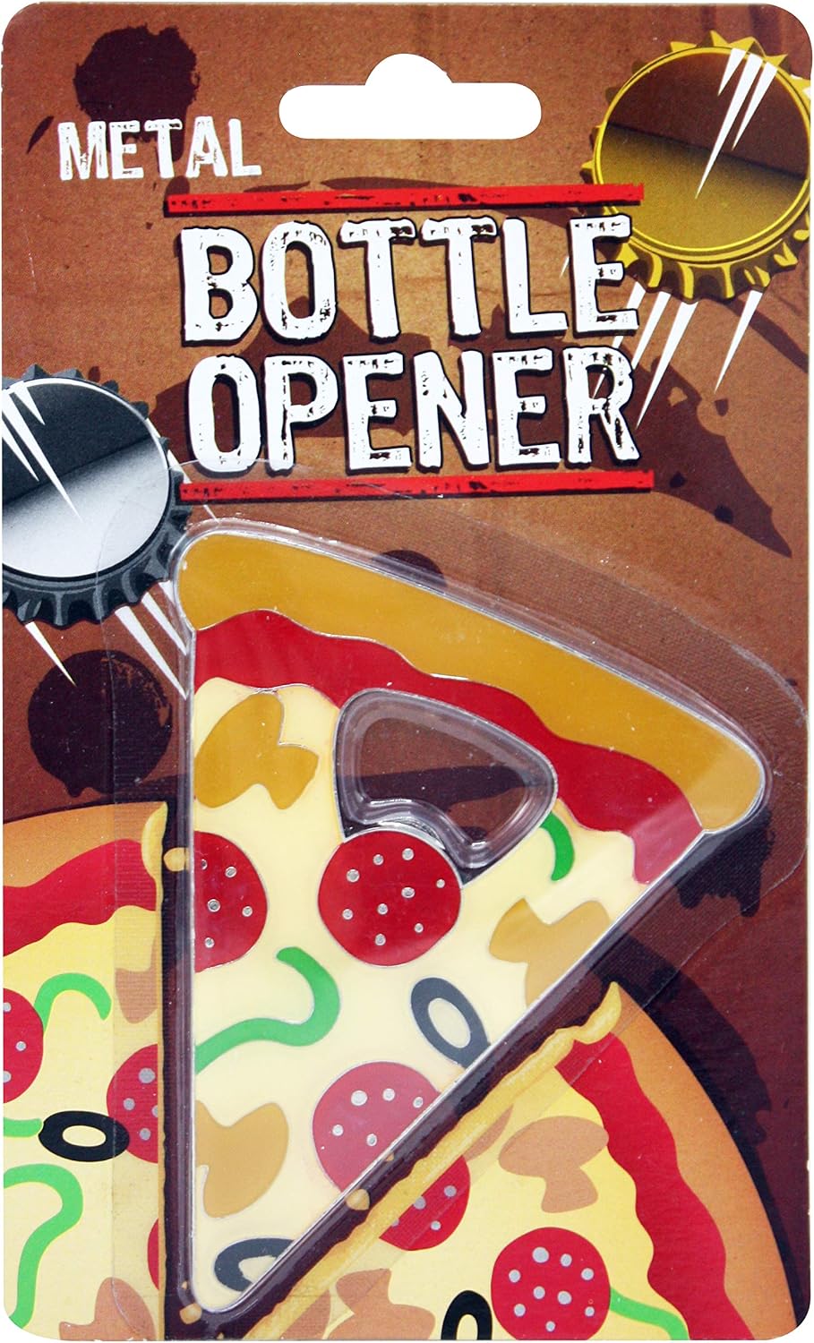 Pizza Slice Bottle Opener - Stainless Steel Novelty Kitchen Tool