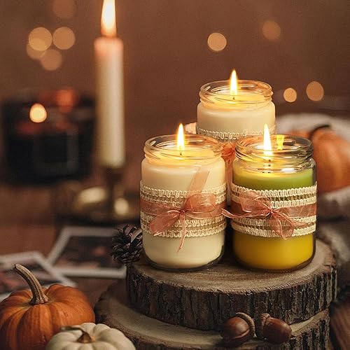 Miniatura 2 de Tarros de vidrio de 12 onzas con tapas, 20 tarros de velas vacías para hacer velas, tarros de conservas Mason para especias, mermelada, líquidos,