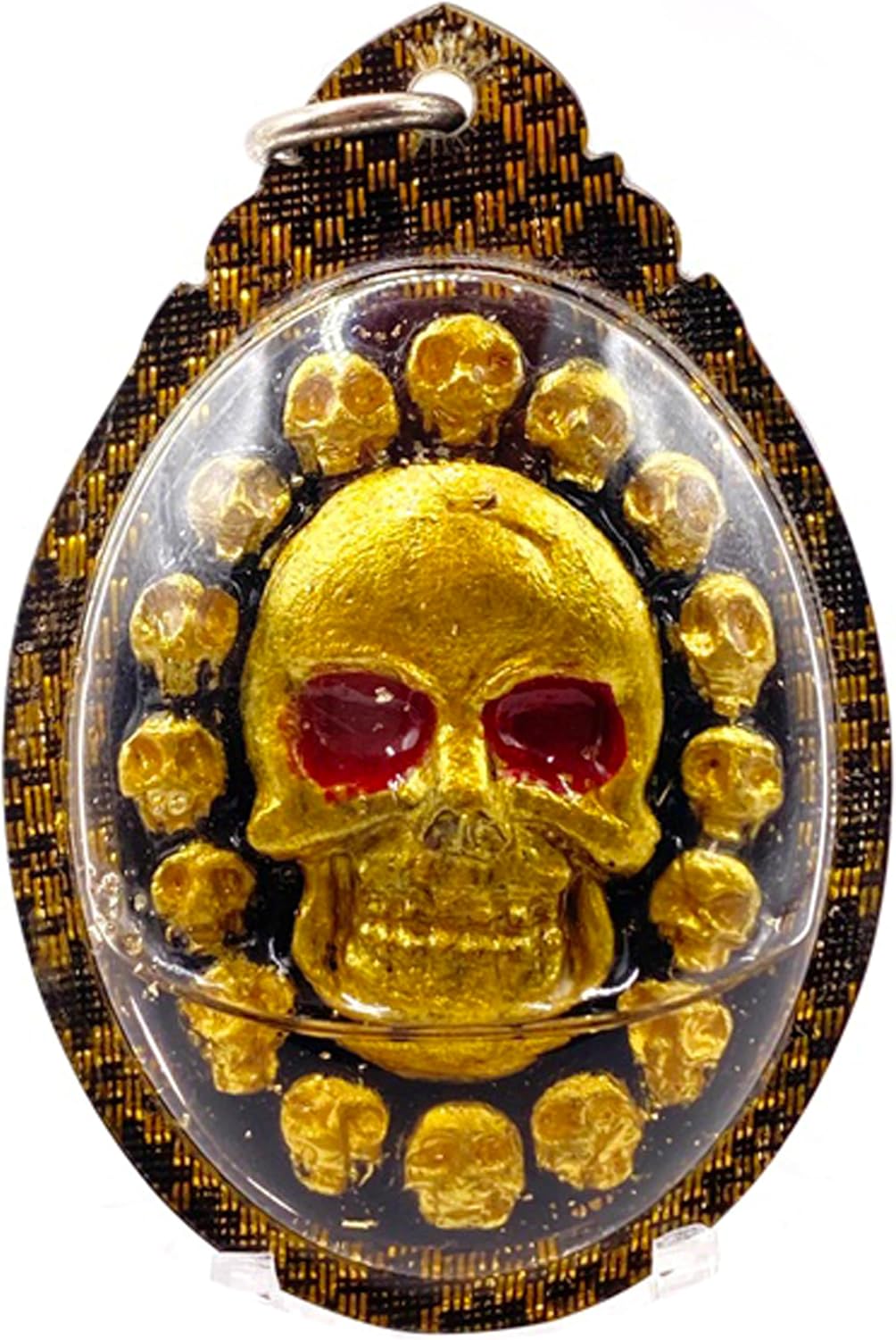 Thai Amulets Pendant Whispering Spirit Amulet for Wealth Attraction – Sacred Oil Encased Talisman by Luang Pu Khampheng – Thai Charm for Luck, Money & Prosperity