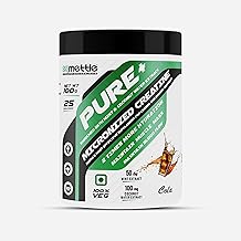 Mettle Pure+Micronized Creatine with Mint & Coconut Water Extract, 2 Times More Hydration | 50mg Mint Extract | 100mg Coconut Water Extract, (Cola, 100g)