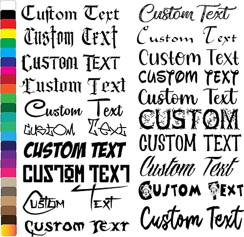 Calcomanía personalizada con nombre de palabra para vasos, teléfonos portátiles y vehículos, calcomanías de letras personalizadas