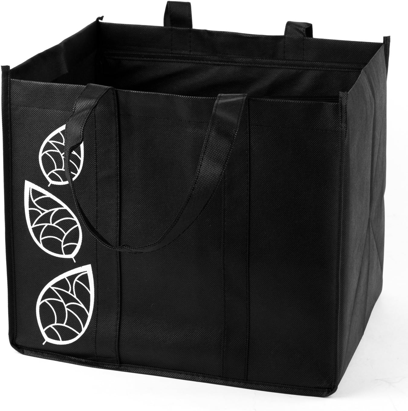 Bekith 9 Pack Reusable Grocery Bags, Large Heavy Duty Collapsible Shopping Bags, Grocery Tote Bags with Reinforced Handles For Shopping Groceries Clothes Vegetables Fruits, Black