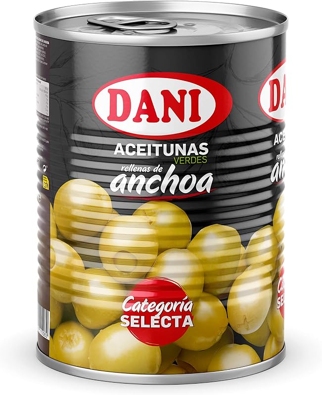 Dani - Aceitunas (Extra Grandes) rellenas de Anchoa 1400 gr