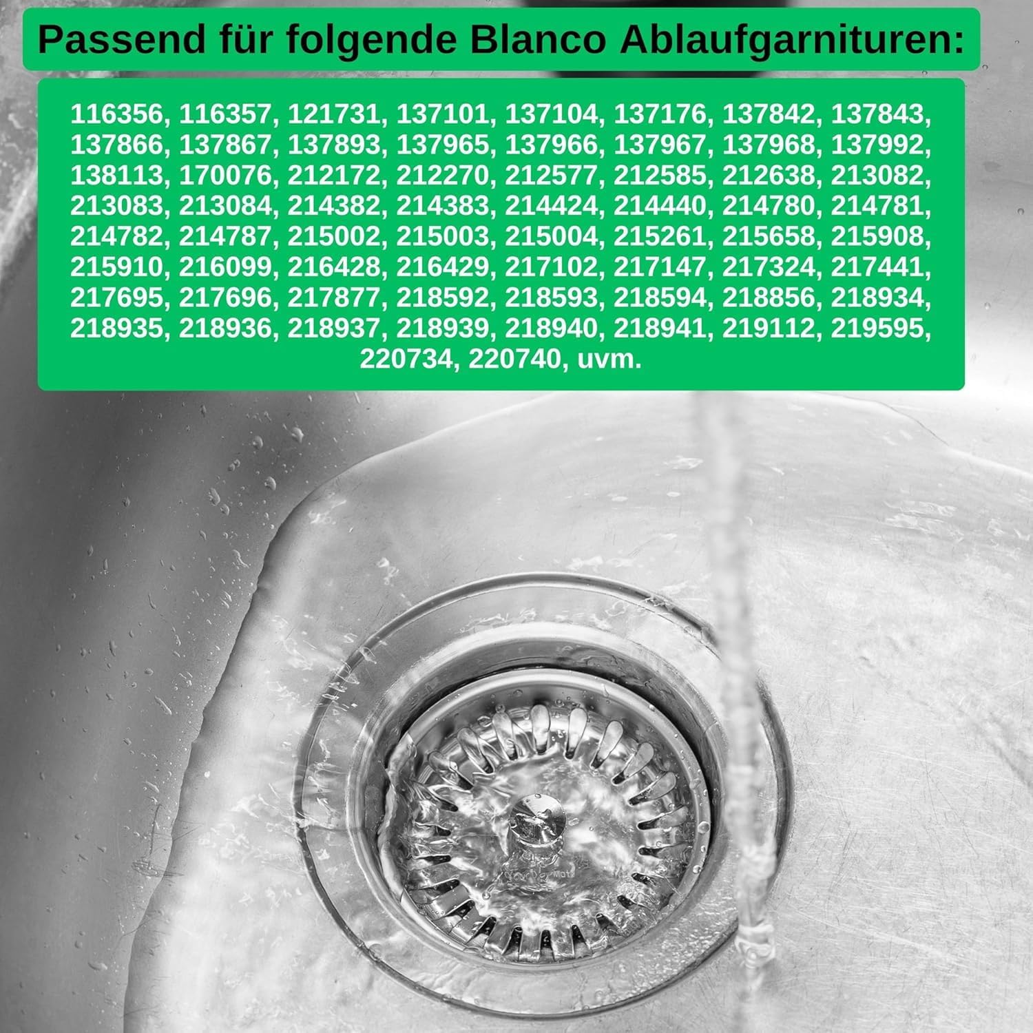 Blanco 125555 Strainer Basket with Pins for Eccentric Operation Stainless Steel, 8.2cm