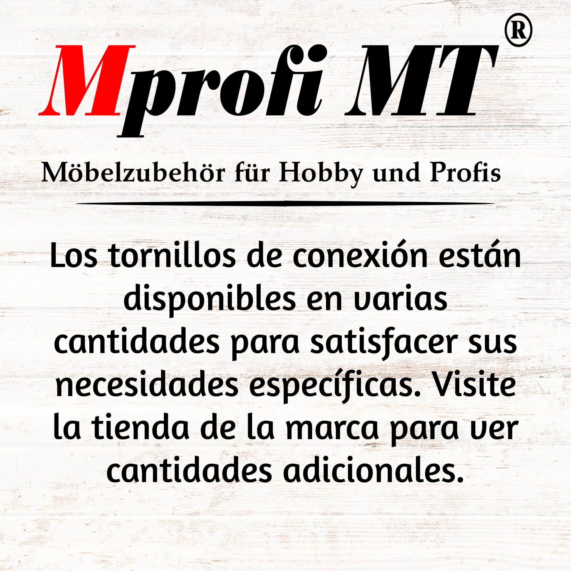Mprofi MT® 50 Piezas | Tornillos de Conexión para Muebles M6 x 31–40mm | Conectores de Armario | Tornillos de Unión de Muebles | Fijación para Muebles | Totalmente Metálicos | Acero Inoxidable