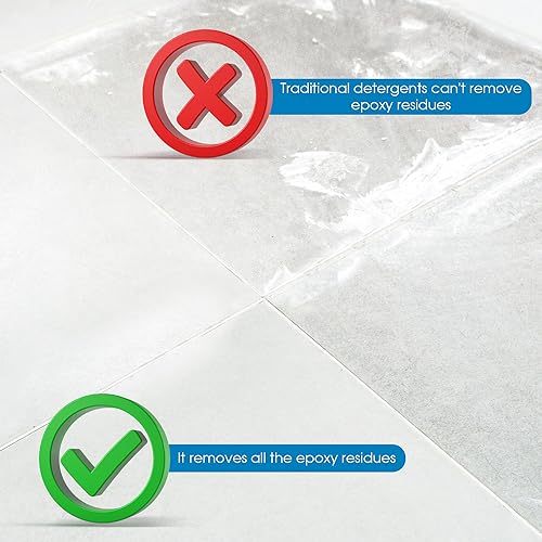 Miniatura 7 de Faber Removedor de epoxi removedor de neblina de resina epoxi y limpiador de lechada de cemento posterior construcción para renovar y restaurar el
