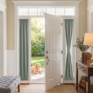 PONY DANCE Side Light Curtain for Front Door, 25 x 60 inches, 1 Piece