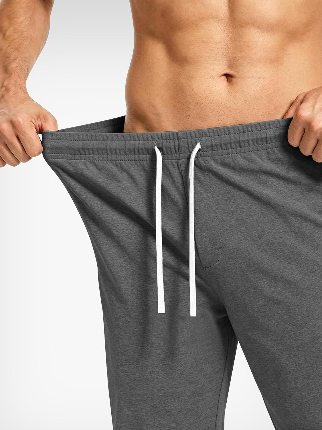 ALLABREVE Men's Yoga Pants Open Bottom Baggy Sweatpants, Lightweight Athletic Lounge Pants with Pockets