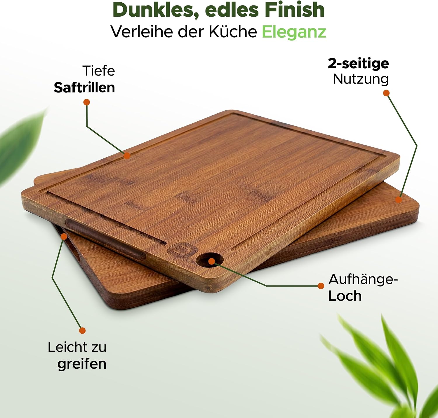 naturlik Schneidebrett Set 3er Karbonisiert - Bambus Jordan | Ubuy
