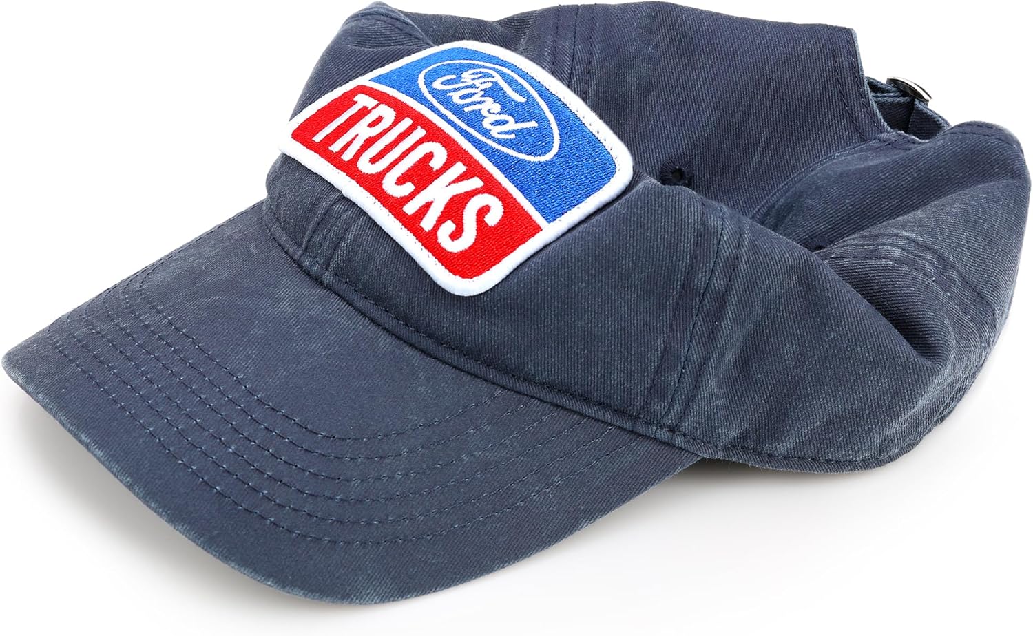 Ford Trucks Logo Embroidered Patch Premium Chino Low Profile Twill Hat | Baseball Cap for Men Navy
