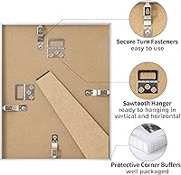 Vista 164 de Fun Memories Portarretratos de metal de 16 x 20 pulgadas con paspartú de 11 x 14 pulgadas, acabado de aluminio cepillado, parte delantera de vidrio