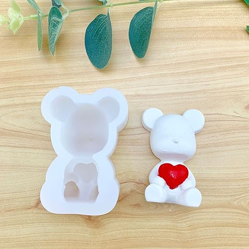 Miniatura 4 de Lindos moldes de silicona de oso 1 juego de 14 piezas de tamaños mixtos para decoración de tartas moldes de silicona para chocolate dulces pasteles