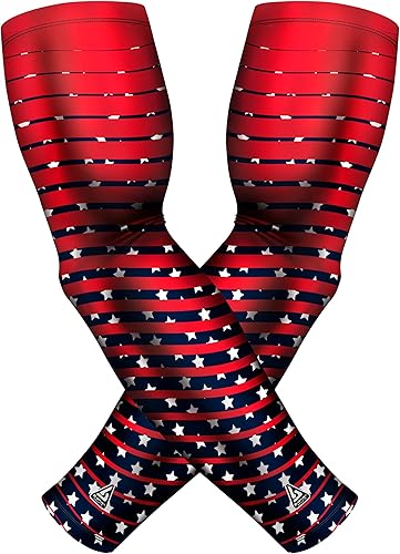 Miniatura 48 de B-Driven Sports Mangas de compresión prémium Pro-Fit para hombres, mujeres y jóvenes, 44 diseños gráficos, mejoran la circulación